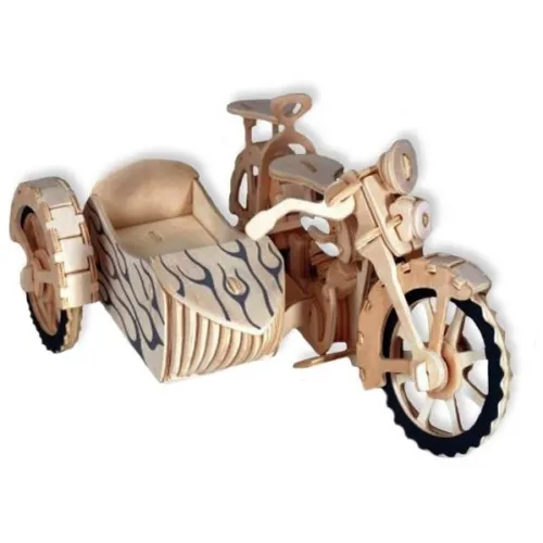  Motorcykel med sidevogn laserskåret vektor skabelon