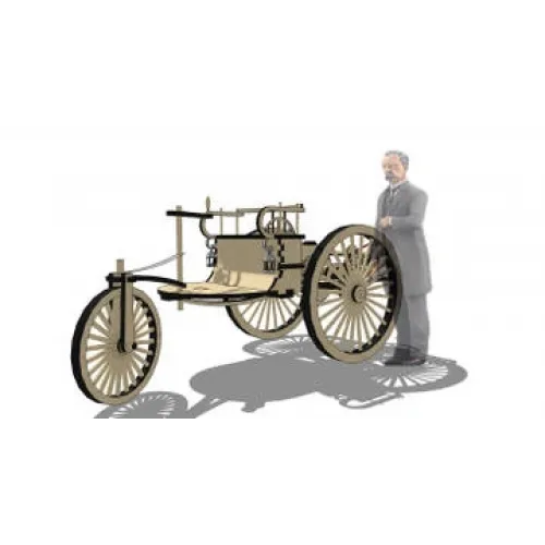  Karl Benz-vogn laserskåret vektorskabelon