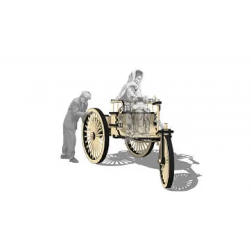  Karl Benz-vogn laserskåret vektorskabelon