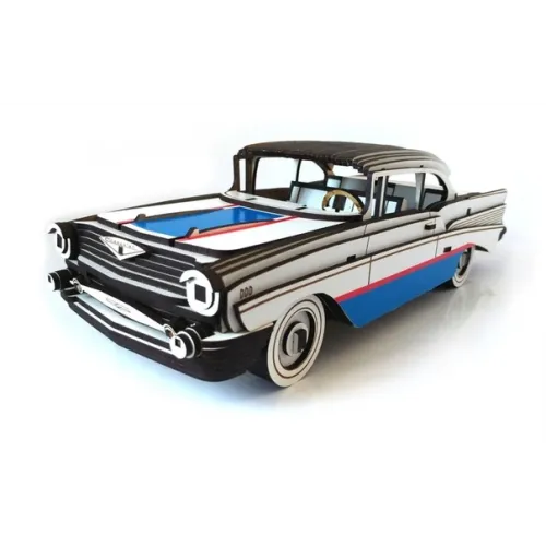  Retro 3D klassisk bil laserskåret fil — SVG DXF EPS PDF