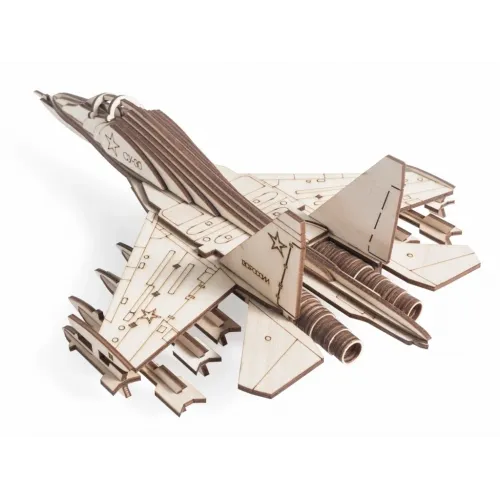  SU-30 jagerfly laserskåret vektorskabelon til 3D-krydsfinermodel