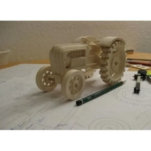 3D-traktor laserskåret vektorskabelon — SVG og DXF