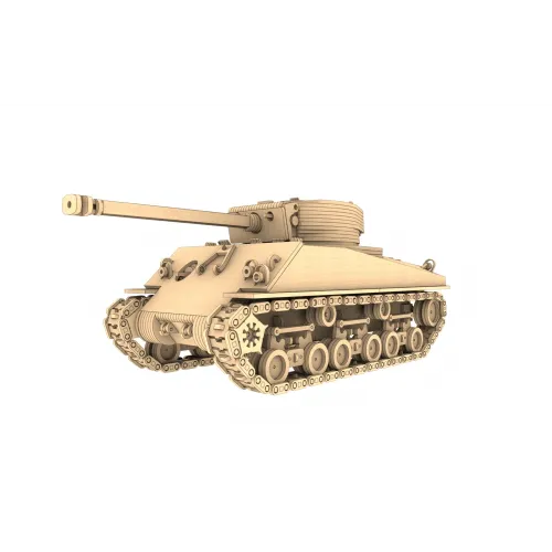  M4 Sherman Tank laserskåret vektorskabelon - SVG DXF AI