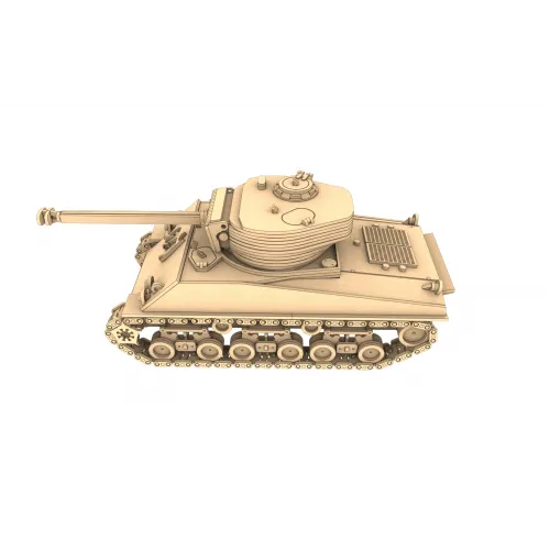  M4 Sherman Tank laserskåret vektorskabelon - SVG DXF AI
