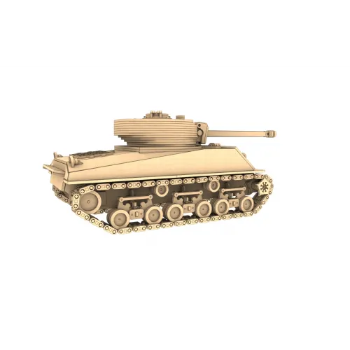  M4 Sherman Tank laserskåret vektorskabelon - SVG DXF AI