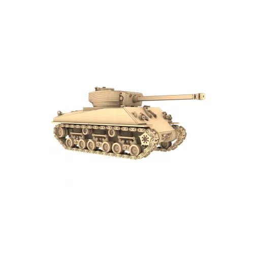  M4 Sherman Tank laserskåret vektorskabelon - SVG DXF AI
