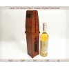  Modelo vetorial para corte a laser de caixa de garrafa de vinho — Download instantâneo