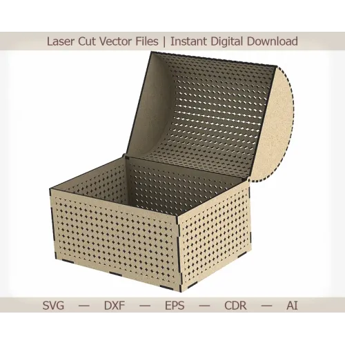  Laserskåret brystkassevektorskabelon (SVG, DXF, EPS, AI)