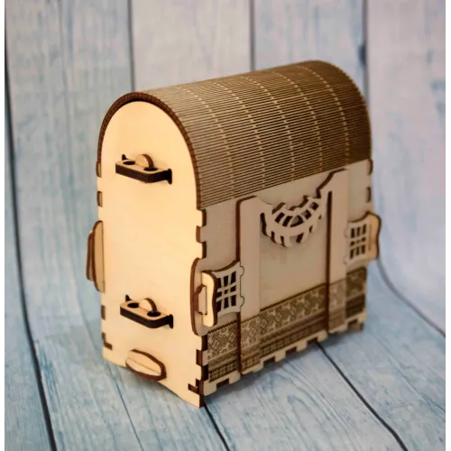  Rejsekiste laserskærefil — Vintage Mini Trunk SVG til laser og CNC
