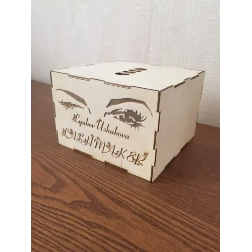  Laserskåret Lashmaker Box – Øjenvippebakke Organizer Vektorfil