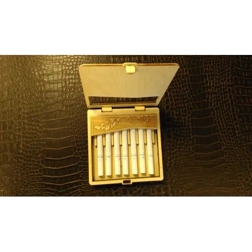  Laserskåret vektorskabelon til hængslet cigaretetui