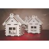  Lille hus laserskærefil - Vektor skabelon til miniature træhytte