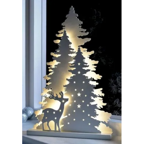  Juletræslampe laserskåret vektor skabelon