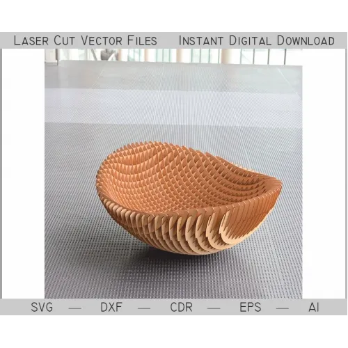  Parametrisk vase laserskåret vektor skabelon