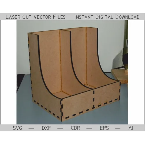  Vektorový soubor držáku časopisů na záložky pro laserové řezání (SVG, DXF, AI)