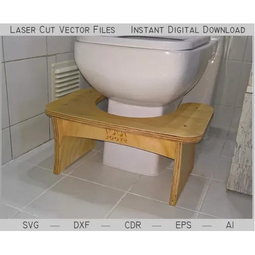 Børnetoiletskammel laserskåret vektor skabelon