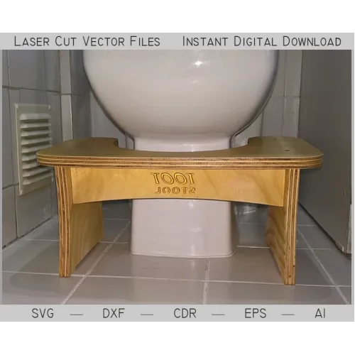  Børnetoiletskammel laserskåret vektor skabelon