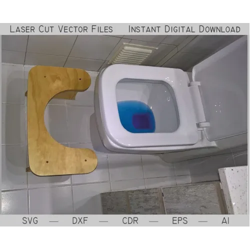  Børnetoiletskammel laserskåret vektor skabelon