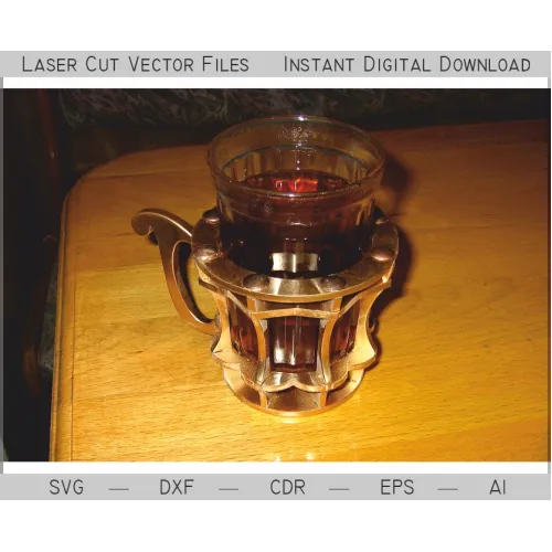  Kopholder laserskåret vektorfil - øjeblikkelig digital download