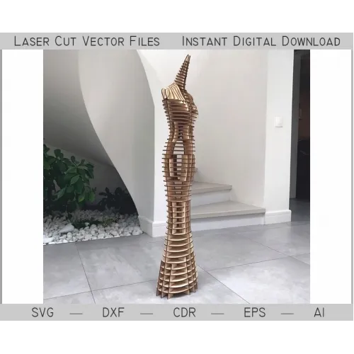 Eve Mannequin 3D Laser Cut Vector Skabelon
