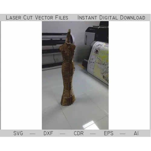Eve Mannequin 3D Laser Cut Vector Skabelon