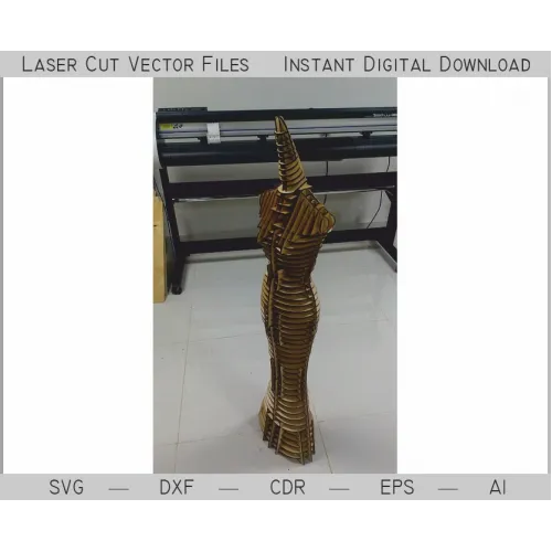 Eve Mannequin 3D Laser Cut Vector Skabelon