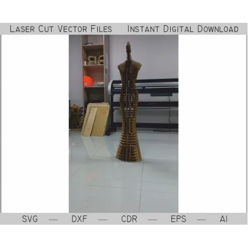 Eve Mannequin 3D Laser Cut Vector Skabelon