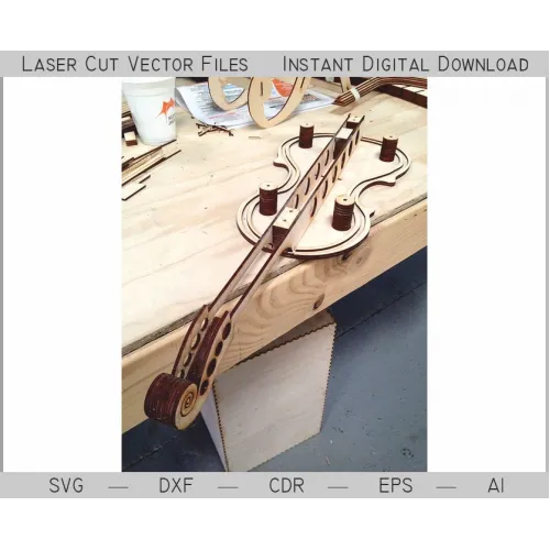  Violin og akustisk guitar laserskåret vektorsæt – SVG DXF AI-filer