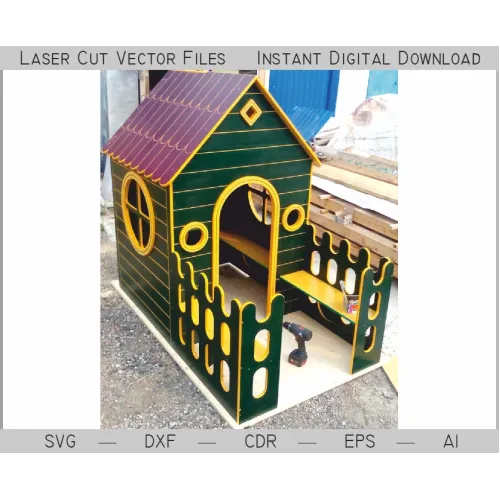  طرح برش لیزری خانه بازی کودک برای برش لیزری با فرمت SVG DXF CDR EPS AI