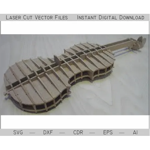  Viola laserskåret vektorskabelon til 3D-model