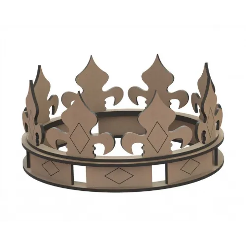  Fișier de tăiere cu laser Coroană Fleur-de-Lis - Șablon vectorial pentru CNC