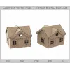  Lille hus laserskåret vektorfil - øjeblikkelig SVG- og DXF-download