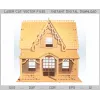  Victoriansk dukkehus laserskåret vektorfil til laserskærere og CNC