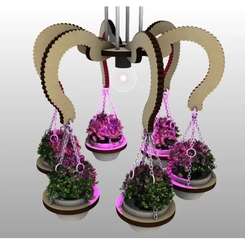  الگوی وکتور گلدان لوستر چوبی برای برش لیزری