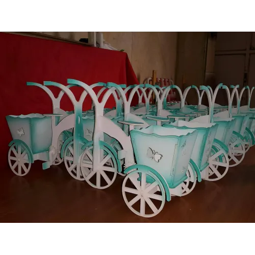  Templat Potongan Laser Kereta Bunga Sepeda Vintage