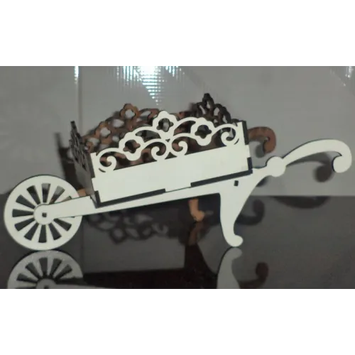  Modèle vectoriel découpé au laser pour mini chariot décoratif