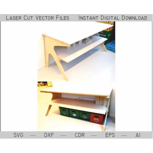  Laserskåret lavt bord / sofabord vektorfil — Download med det samme