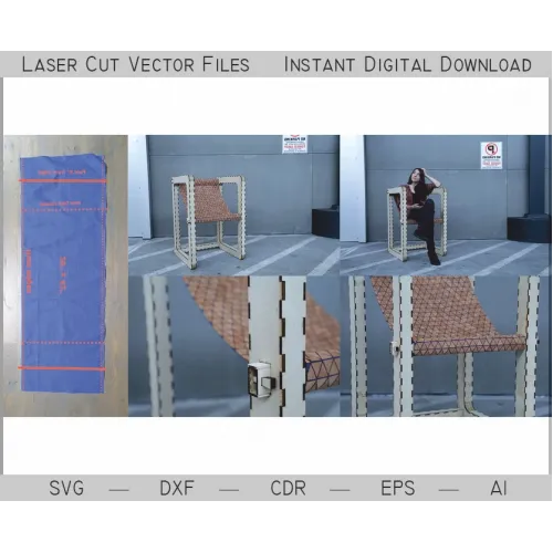  Laserskåret stolvektorskabelon — Øjeblikkelig digital download