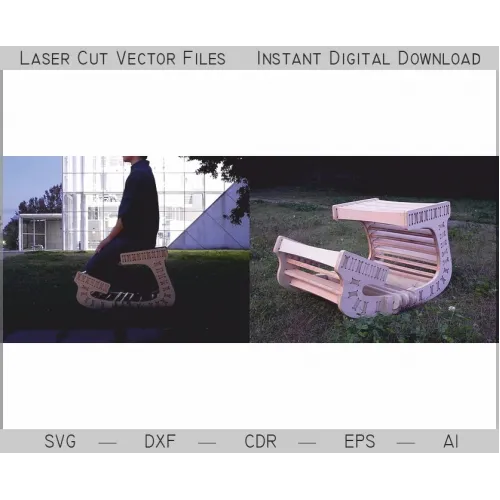  Balancestol – Laserskåret vektorfil (download med det samme)