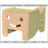  Smiley børneskammel laserskåret vektorfil (SVG, DXF, AI)