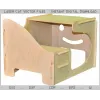  Smiley børneskammel laserskåret vektorfil (SVG, DXF, AI)