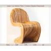  Wave Chair laserskåret vektorfil til krydsfiner - SVG DXF EPS