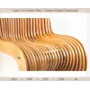  Wave Chair laserskåret vektorfil til krydsfiner - SVG DXF EPS