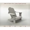  Adirondack-stol laserskåret vektorfil - download med det samme