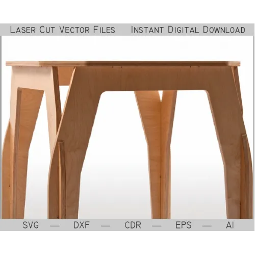  Laserskåret skammelvektorfil til CNC- og laserskærere (SVG DXF AI EPS CDR)