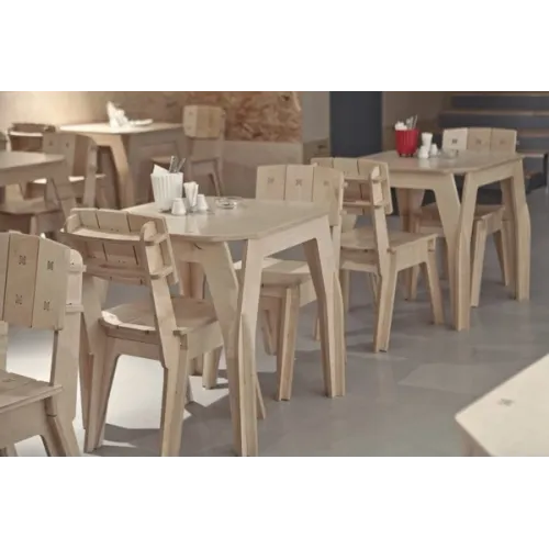  Café-barbord og -stolsæt — Laserskærende vektorskabelon (SVG DXF PDF)