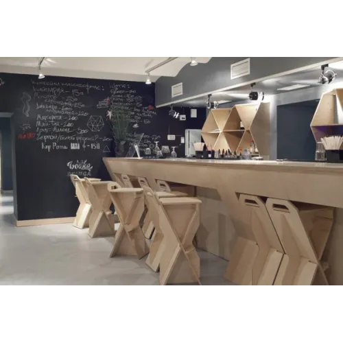  Café-barbord og -stolsæt — Laserskærende vektorskabelon (SVG DXF PDF)