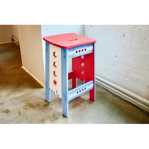  Chicago Chair — Laserskærende vektorskabelon til skammel / sidebord