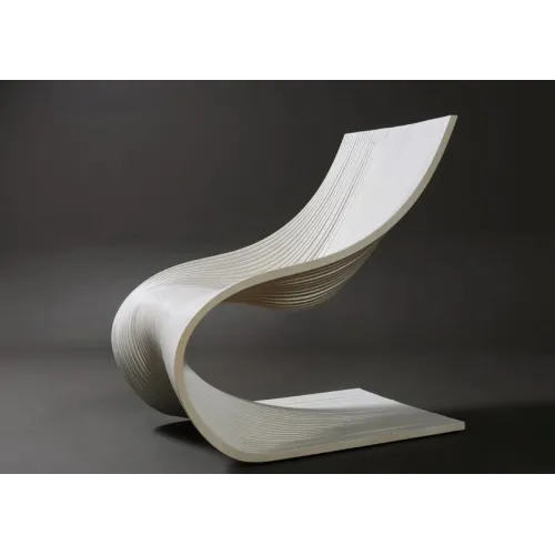  Wave Chair Vector Skabelon til laserskæring og CNC