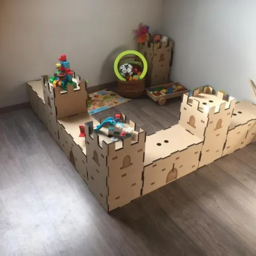  Children Fortress - Lézerrel vágott vektor készlet moduláris gyerekvárhoz
